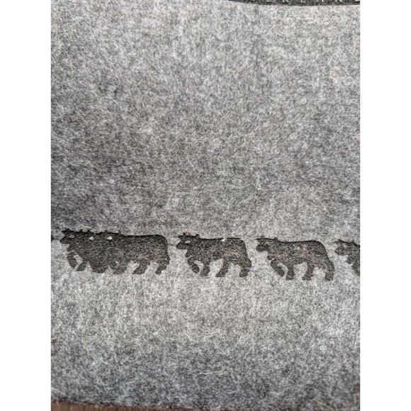 Appenzeller Switzerland Gray Felt Tote Bag  Dual Handles Zipper Closure - Picture 2 of 9